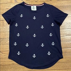 Dark Navy embroidered T-shirt.